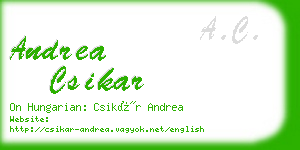 andrea csikar business card